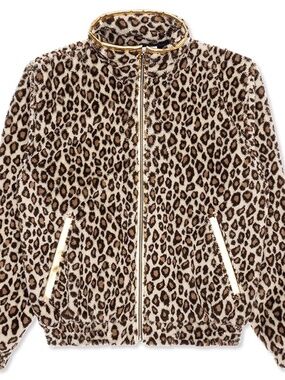 Noon Goons Leogold Leopard Print & Gold Jacket